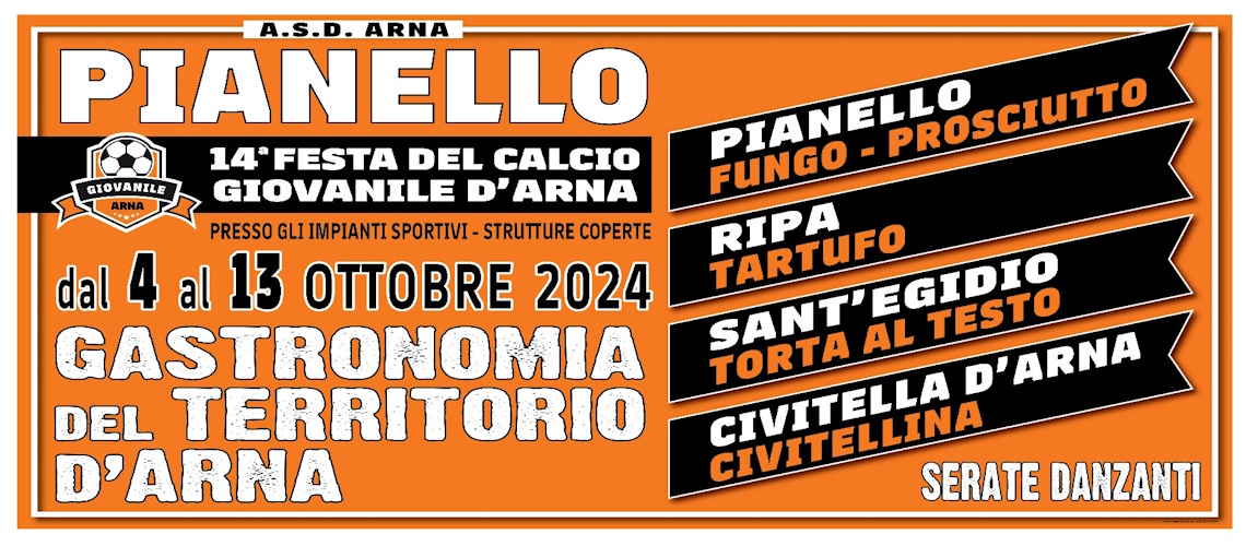 playbill festa del territorio d'Arna 2024 - Pianello